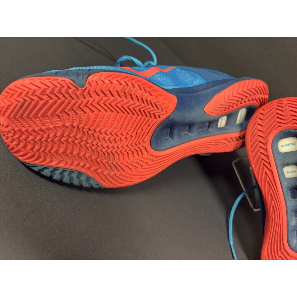 Nike Men’s Blue with Orange Accents Basketball Sneakers - Picture 9 of 16